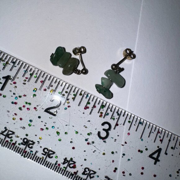 Green Aventurine Post Earrings - Picture 5 of 13